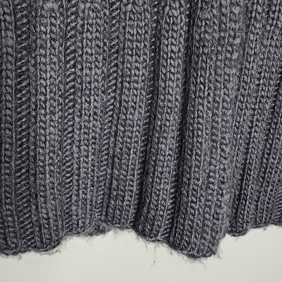 Grey Alpaca Blend Y2K Cardigan Medium - Picture 5 of 7